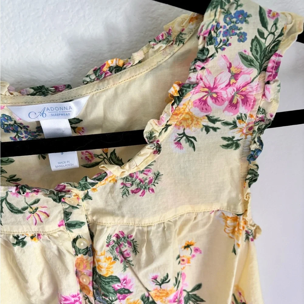 Cottagecore Adonna Floral Button-Down Nightgown 100% cotton in size small - Picture 4 of 11